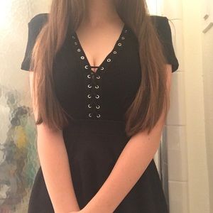 Black corset type tee shirt